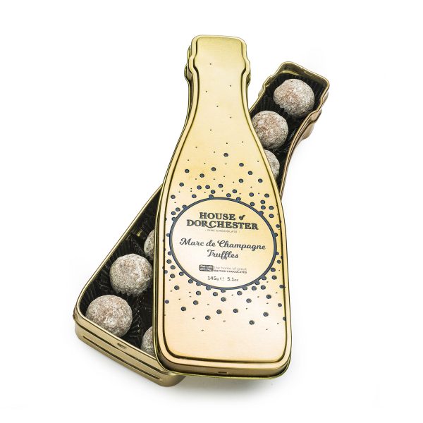 Marc de Champagne Truffle tin - Gold